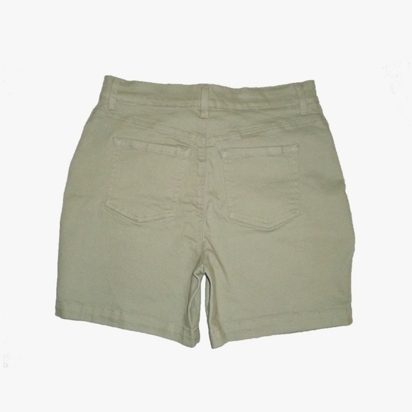 Gloria Vanderbilt Women's Amanda Roll Snap Shorts Desert Sage Size 4 DESERT SAGE - Picture 5 of 7